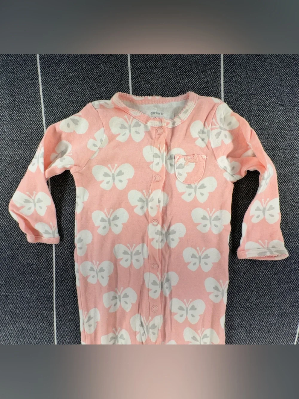 Carter's Pink and White Butterfly Sleep Sack
